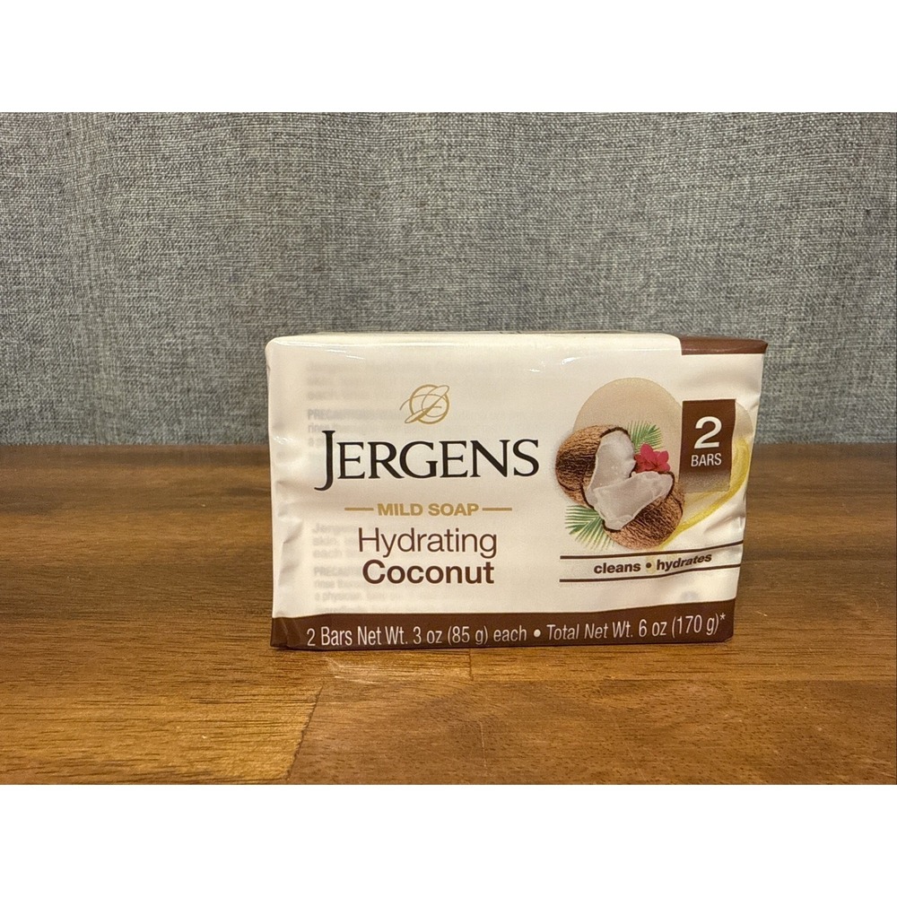 10 Bars‎ Jergens Hydrating Coconut Mild Soap 5 Packs With 2 Bars in Each 3oz New - Picture 4 of 7